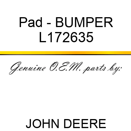 Pad - BUMPER L172635