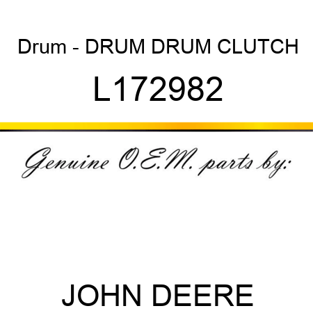 Drum - DRUM, DRUM, CLUTCH L172982