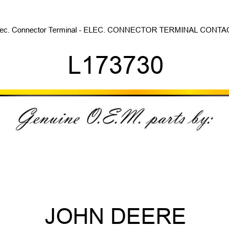 Elec. Connector Terminal - ELEC. CONNECTOR TERMINAL, CONTACT L173730