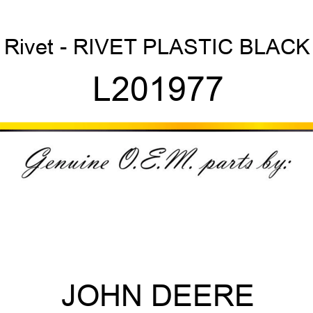 Rivet - RIVET, PLASTIC, BLACK L201977
