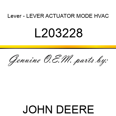 Lever - LEVER, ACTUATOR, MODE, HVAC L203228