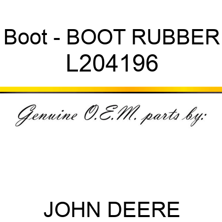 Boot - BOOT, RUBBER L204196