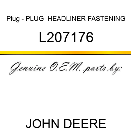 Plug - PLUG, , HEADLINER FASTENING L207176