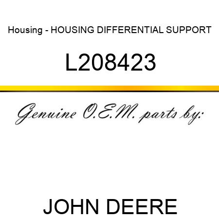 Housing - HOUSING, DIFFERENTIAL SUPPORT L208423