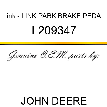 Link - LINK, PARK BRAKE PEDAL L209347