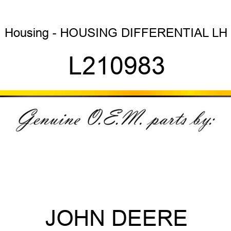 Housing - HOUSING, DIFFERENTIAL, LH L210983