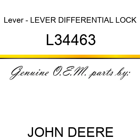 Lever - LEVER, DIFFERENTIAL LOCK L34463