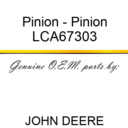 Pinion - Pinion LCA67303