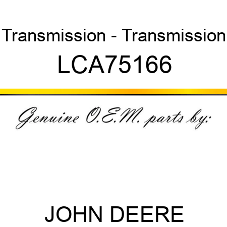 Transmission - Transmission LCA75166