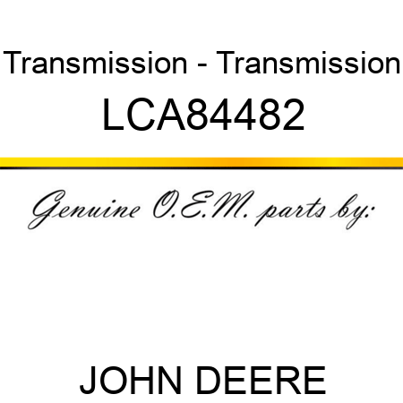 Transmission - Transmission LCA84482