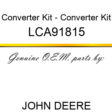 Converter Kit - Converter Kit LCA91815