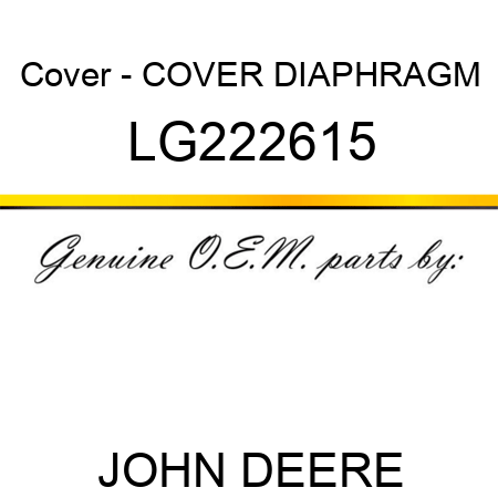 Cover - COVER, DIAPHRAGM LG222615