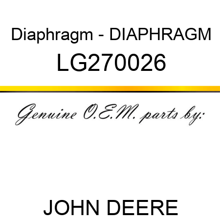Diaphragm - DIAPHRAGM LG270026