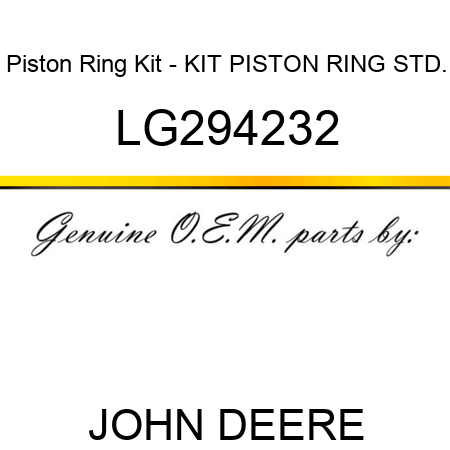 Piston Ring Kit - KIT, PISTON RING STD. LG294232