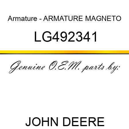 Armature - ARMATURE, MAGNETO LG492341