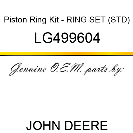 Piston Ring Kit - RING SET (STD) LG499604