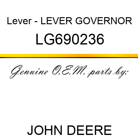 Lever - LEVER, GOVERNOR LG690236