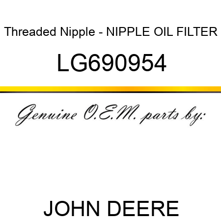 Threaded Nipple - NIPPLE, OIL FILTER LG690954