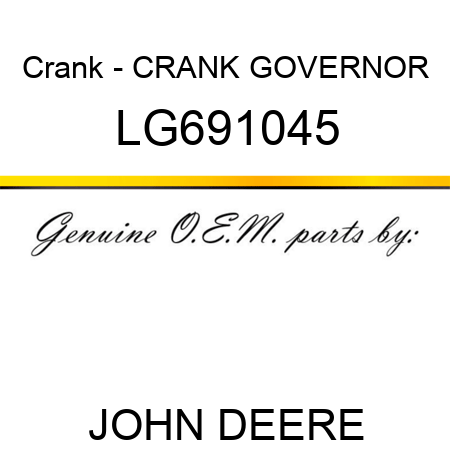 Crank - CRANK, GOVERNOR LG691045