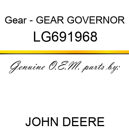 Gear - GEAR, GOVERNOR LG691968