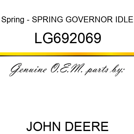 Spring - SPRING, GOVERNOR IDLE LG692069