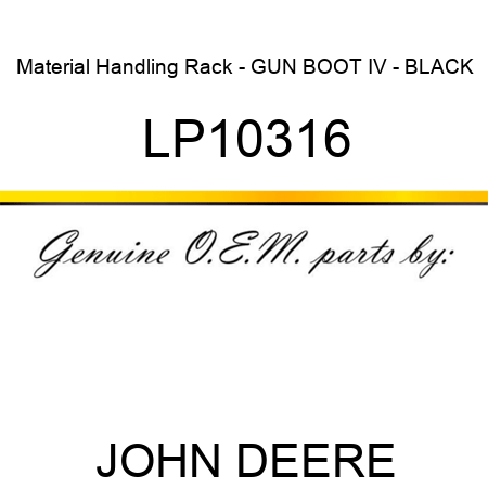 Material Handling Rack - GUN BOOT IV - BLACK LP10316