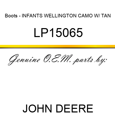 Boots - INFANTS WELLINGTON CAMO W/ TAN LP15065