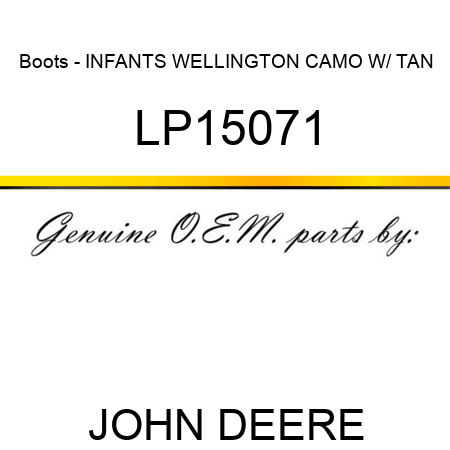 Boots - INFANTS WELLINGTON CAMO W/ TAN LP15071