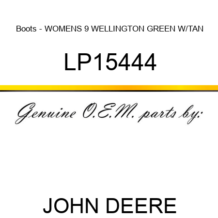 Boots - WOMENS 9 WELLINGTON GREEN W/TAN LP15444
