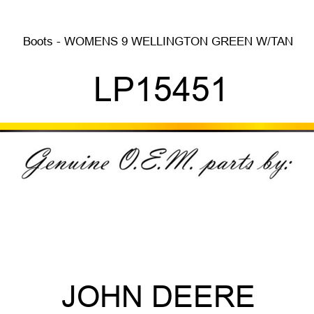 Boots - WOMENS 9 WELLINGTON GREEN W/TAN LP15451