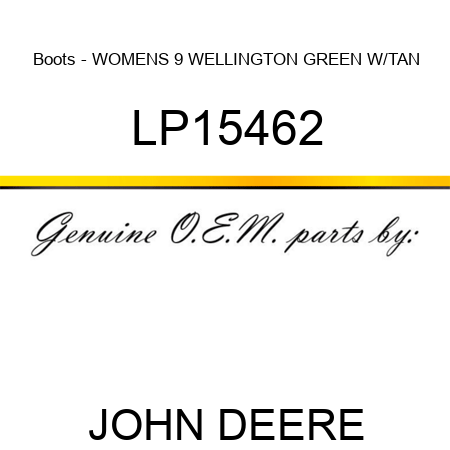 Boots - WOMENS 9 WELLINGTON GREEN W/TAN LP15462