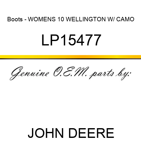 Boots - WOMENS 10 WELLINGTON W/ CAMO LP15477