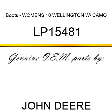 Boots - WOMENS 10 WELLINGTON W/ CAMO LP15481