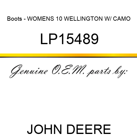 Boots - WOMENS 10 WELLINGTON W/ CAMO LP15489