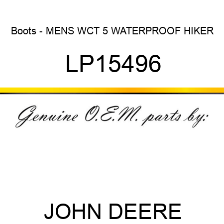 Boots - MENS WCT 5 WATERPROOF HIKER LP15496