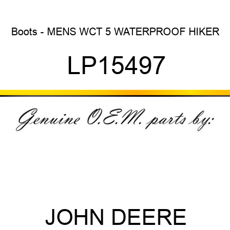 Boots - MENS WCT 5 WATERPROOF HIKER LP15497