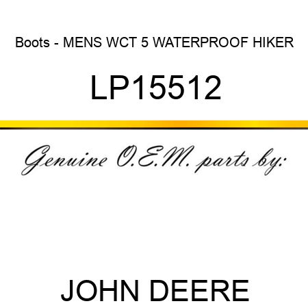 Boots - MENS WCT 5 WATERPROOF HIKER LP15512