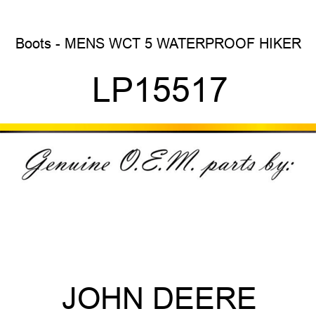 Boots - MENS WCT 5 WATERPROOF HIKER LP15517