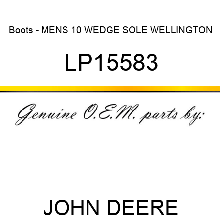 Boots - MENS 10 WEDGE SOLE WELLINGTON LP15583