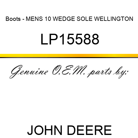 Boots - MENS 10 WEDGE SOLE WELLINGTON LP15588