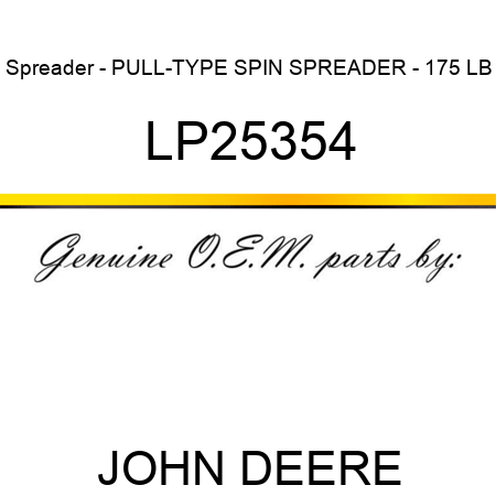 Spreader - PULL-TYPE SPIN SPREADER - 175 LB LP25354