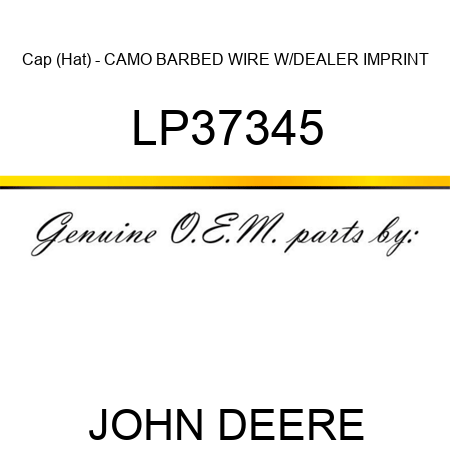 Cap (Hat) - CAMO BARBED WIRE W/DEALER IMPRINT LP37345