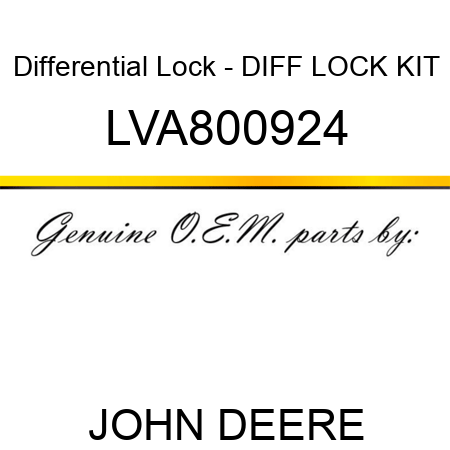 Differential Lock - DIFF LOCK KIT LVA800924