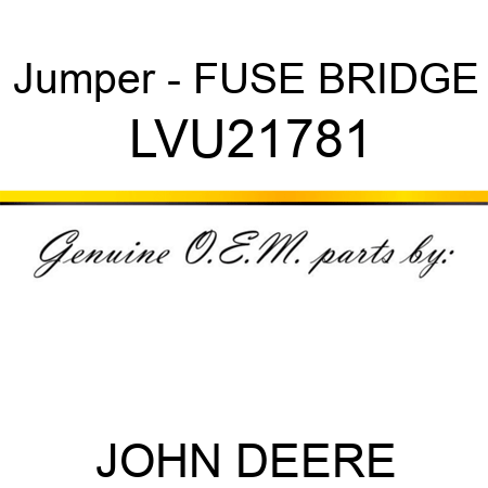 Jumper - FUSE BRIDGE LVU21781