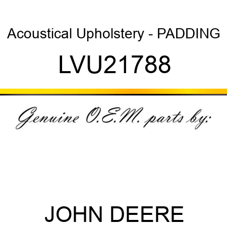 Acoustical Upholstery - PADDING LVU21788