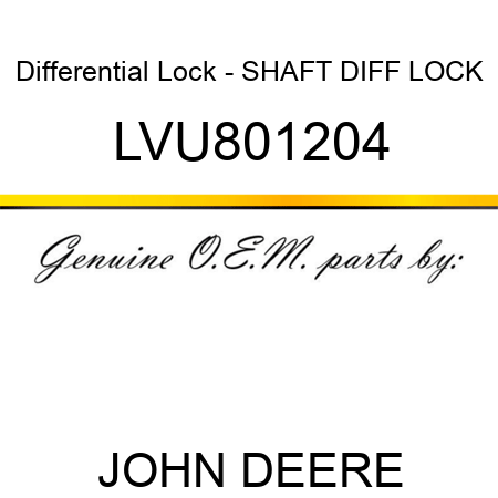 Differential Lock - SHAFT, DIFF LOCK LVU801204