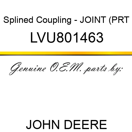 Splined Coupling - JOINT (PRT LVU801463