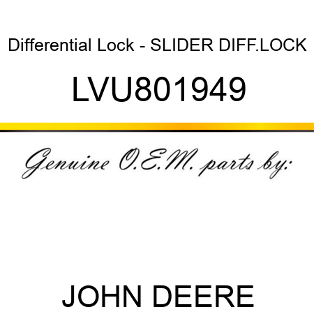 Differential Lock - SLIDER, DIFF.LOCK LVU801949