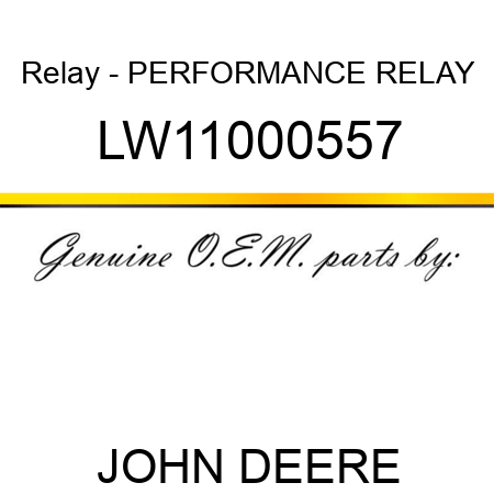 Relay - PERFORMANCE RELAY LW11000557