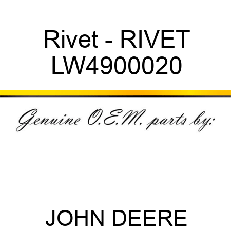 Rivet - RIVET LW4900020